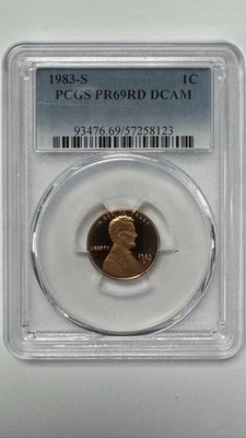 1983-S Lincoln Cent Proof 1C PCGS PR69RD DCAM Deep Cameo - Image 1 of 4