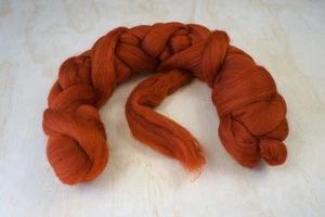 Corriedale Wool Tops roving Rust DHG 50g needle and wet felting spinning - Picture 1 of 8