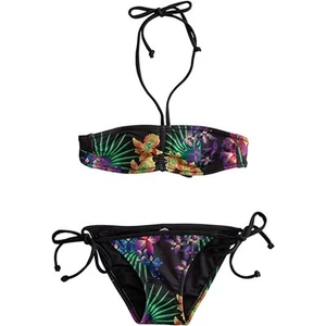 Bowie X James Kid's Floral Bikini Set, Black, 2T/3T - Picture 1 of 2