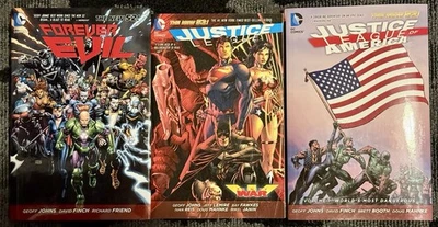 Nuevo 52 Forever Evil Trinity War Justice League Of America Vol 1 tpb HC lote DC Foto 1 de 4