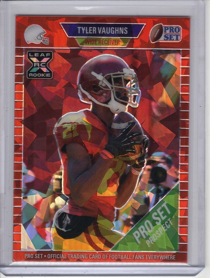 2021 LEAF PRO SET METAL TYLER VAUGHNS ROOKIE/RC #13/50 *RED CRYSTALS* - Image 1 of 1
