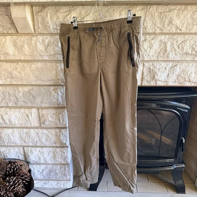 Old Navy Boys Khaki Joggers Husky 14/16 Plus Zipper Pockets - Image 1 of 4