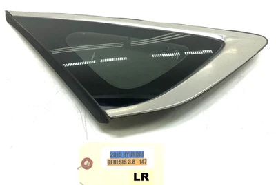 HYUNDAI GENESIS 2015-2016 CONDUCTOR IZQUIERDO CUARTO TRASERO PANEL VENTANA CRISTAL OEM. Foto 1 de 4