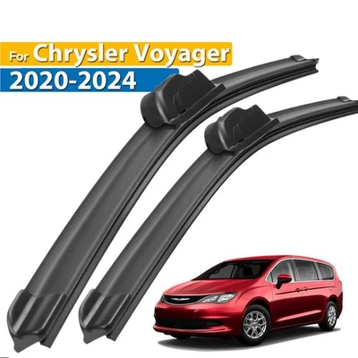 Juego de 2 escobillas de limpiaparabrisas planas para Chrysler Voyager 20-24 26" 20" Foto 1 de 4