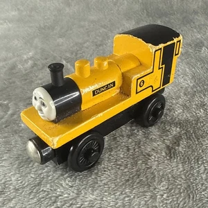 Thomas & Friends Wooden Railway Train Tank Engine - Duncan - 2003 - Yellow - Picture 1 of 8