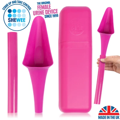 SHEWEE Larger Flexi + Case She Can Wee Urine Funnel for Camping, Festivals Pink - Image 1 of 4
