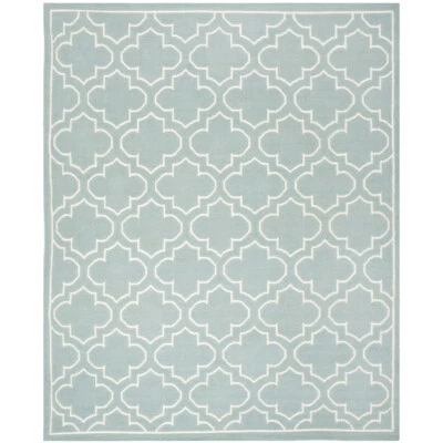 SAFAVIEH Dhurries DHU625A Handwoven Blue / Ivory Rug - Image 1 of 4