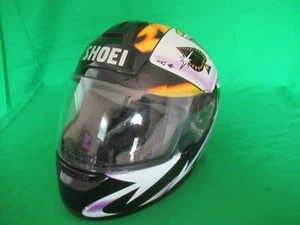 Casco de motocicleta Shoei W-1 Royal Flush Spades talla M DOT Snell necesita espuma nueva - Imagen 1 de 11