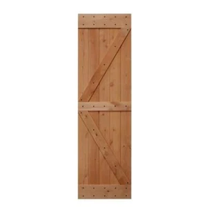LUBANN Barn Door Slab W/ Hardware Kit 24"x84" Sliding Brace Interior Hardwood - Picture 1 of 11