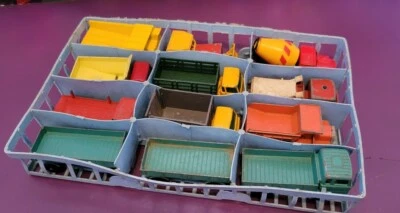 (12) Vintage 1960s Lesney Matchbox Lot Trucks & Trailers w/Case Insert - Image 1 of 2