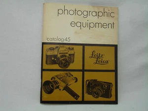 Leitz LEICA PHOTOGRAPHIC EQUIPMENT Catalog #45 Vintage Manual Camera Guide Fair - Picture 1 of 5