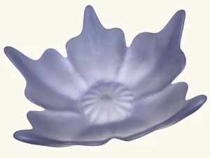 Viking 5 Star Frosted Purple Lilac Vintage Lotus Flower Bowl - Picture 1 of 11