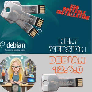 Debian 12.11.0 Bootable USB Drive 32GB – Linux OS Live & Installer for PC/Laptop - Picture 1 of 2