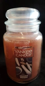 Yankee Candle Large Single Wick Jar Candle 22 oz SEASIDE WOODS Unused Preowned - Picture 1 of 6