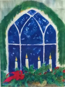 Candlelight Garden Flag by Toland #978 11 1/8"x 14 1/2", Candles. Sale! - Picture 1 of 7