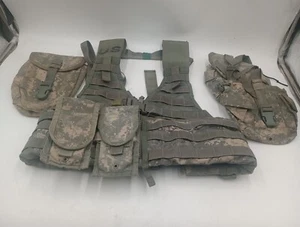  GI USMC Army Navy ACU MOLLE II  FLC Vest / 2 Dbls/ETool/2 Canteen Pouches - Picture 1 of 6