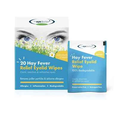 20 Hayfever Allergy Relief Eyelid Wipes The Eye Doctor Removes Pollen Soothing