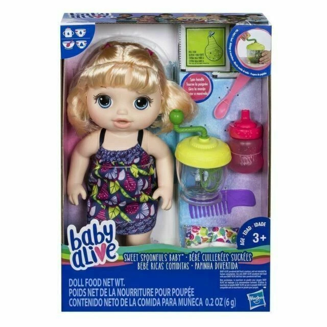 Baby Alive Sweet Spoonfuls Blonde Baby Girl Doll