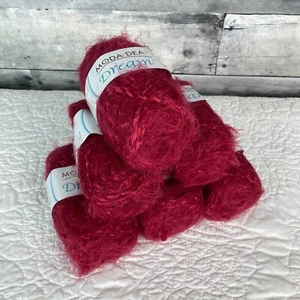 Moda Dea Dream "Raspberry" Discontinued & HTF Yarn -- 6 Skeins - Picture 1 of 5