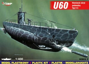 Mirage  1/400 Scale German Navy Submarine U-60 Type 2C WW2 - Foto 1 di 1