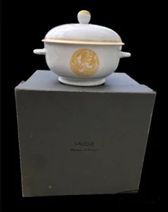 Lalique & Limoges Blackbirds and Raisins soup tureen Ultra rare pattern. New - Picture 1 of 7