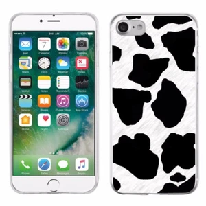 For Apple iPhone 8 Slim-Fit TPU Gel Protector Phone Case - Cow Skin Design - Picture 1 of 3