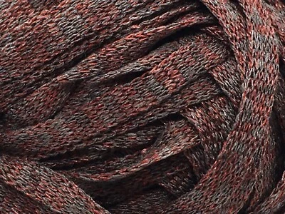 Embers Viscose Shine Bulky #58903 Skinny Net Ribbon Yarn 50gr 60yds Copper Brown - Image 1 of 4