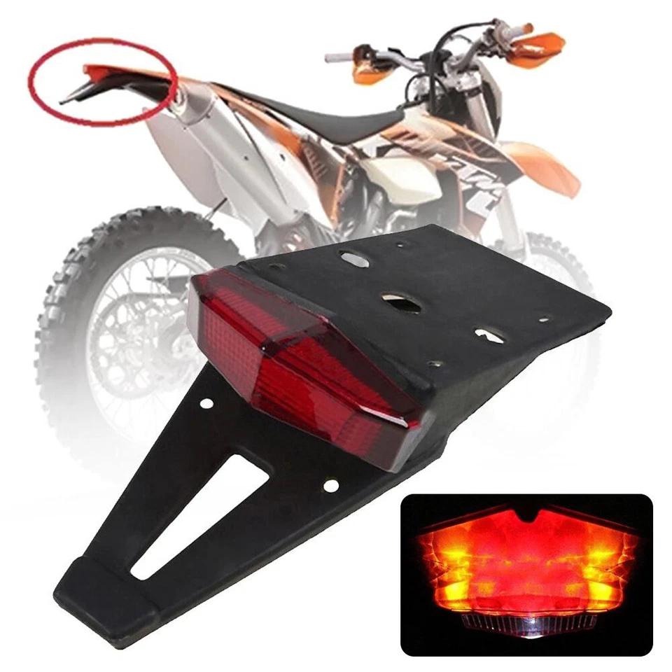 For SX SXF EXC EXCF XC XCF LED Rear Fender Brake Tail Light Off-road Dirt Bike - Image 1 of 4