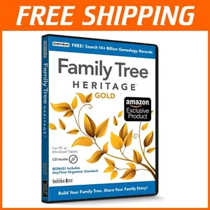 Elegant Family Tree Heritage Gold 16 - Build Your Legacy with 14 Billion Records - Picture 1 of 11