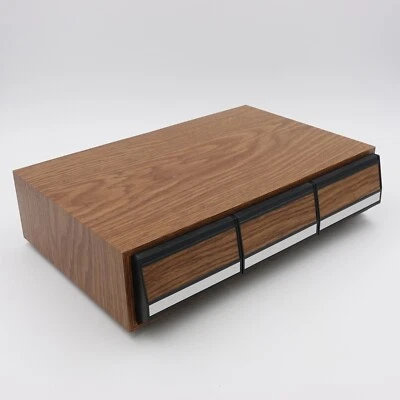 De colección Taiwán 36 Cinta de Cassette 3 Cajones Imitación Grano de Madera Gabinete de Almacenamiento Foto 1 de 4