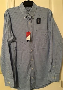 IZOD THE ADVANTAGE Herren Langarm Hemd mit Knopfleiste Größe - XL Blau Rev Neu mit Etikett - Bild 1 von 4