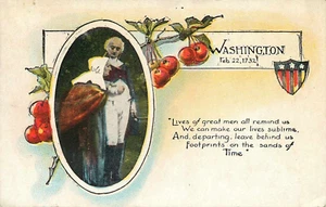 Postkarte George Martha Washington geteilt unbesendet Weisport - Bild 1 von 2