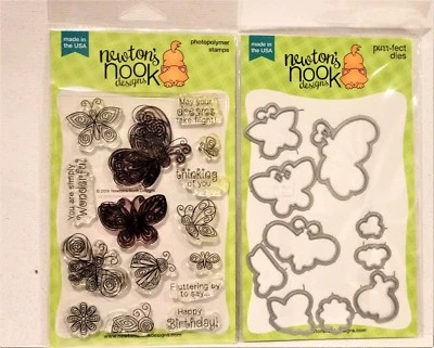 Newton Nook Bellissimo Ali Timbri E Fustelle Farfalle Farfalla - Immagine 1 di 3