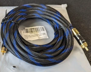 KUYIOHIFI 15' Dual Shielded (OD 8.0mm) RCA Male to RCA Male subwoofer Cable - Picture 1 of 14