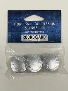 RockBoard StomPete Footswitch Topper 3 pieces Silver, Brand New - Picture 1 of 2