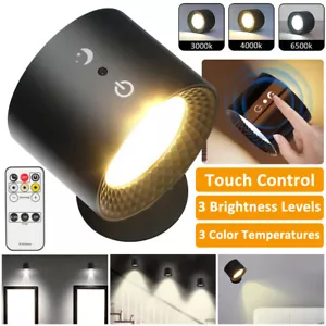 LED Spotleuchte schwenkbar Schwarz magnetische lampe Wandleuchte 360°-Drehung - Bild 1 von 15