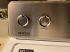 Lightly used white Maytag top load washing machine/ front load dryer photo