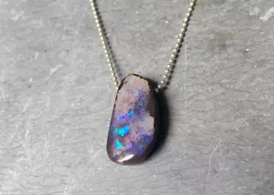 Collier/pendentif en argent 925 avec 1 opale boulder d'Australie - Imagen 1 de 14