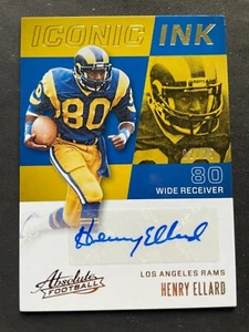 2017 Panini Absolute HENRY ELLARD #/25 Iconic Ink Auto Gold Parallel, L.A. Rams - Bild 1 von 2