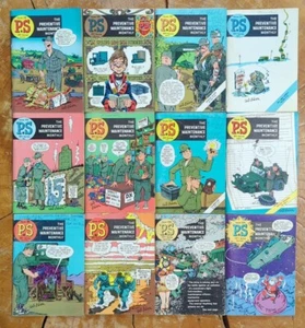 ALL 12! SET! 1971 US Army Preventive Maintenance PS Monthly Will Eisner Comic - Picture 1 of 18