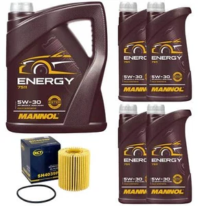 Motoröl Set MANNOL 5W-30 API SN/CH-4 9 Liter + Ölfilter für Lexus LS GS 460 USF4 - Bild 1 von 5