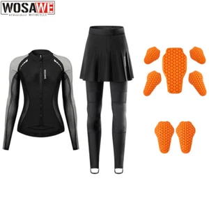 WOSAWE Women Motorcycle Soft Armor Shirt Breathable Skirt Pants Removable Armor - Picture 1 of 23
