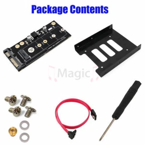 NGFF M.2 KEY B SSD a SATA3 Adaptador con caja de disco duro 3.5 Soporta el bus SATA-bus M.2 - Imagen 1 de 6
