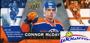 15/16 UD Connor McDavid Colección Caja Sellada de Fábrica-25 Tarjetas de NOVATO + ¡JUMBO RC!  - Imagen 1 de 4