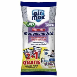 Air Max Mangia umidità Sali in granuli 2 ricariche Lavanda da 450 gr. + 1 gratis - Foto 1 di 6