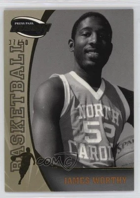 2009 Press Pass Fusion Gold /50 James Worthy #34 HOF - Image 1 of 2