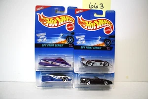 Hot Wheels 1/64 Spy Print Series Complete set of 4 - Picture 1 of 9