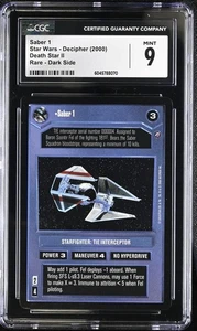 Star Wars CCG Saber 1 DSII Graded CGC 9 MINT - World's Highest Grade - Picture 1 of 2