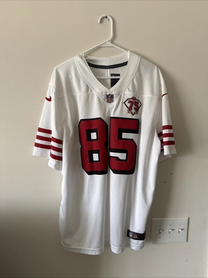 Camiseta deportiva para hombre Nike George Kittle SF 49ers Vapor Lmtd parche 75 aniversario talla XL RARA Foto 1 de 4