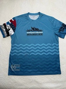 Hawaiian Airlines Molokai Hoe to Oahu 2018 OC1 Canoe Paddle Shirt Herren XL - Bild 1 von 9